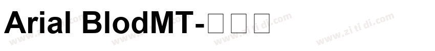Arial BlodMT字体转换